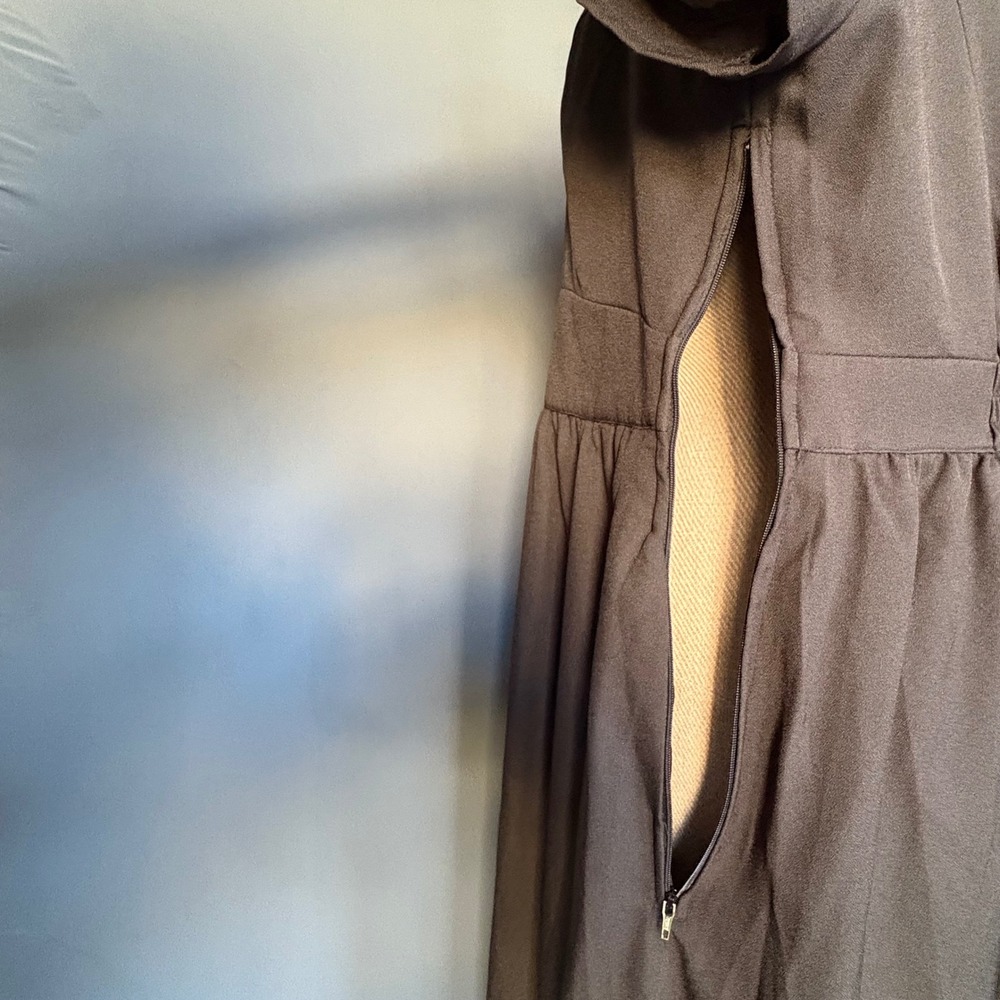 Modcloth Black Collared Fit-and-Flare Midi Dress - Picture 8 of 12